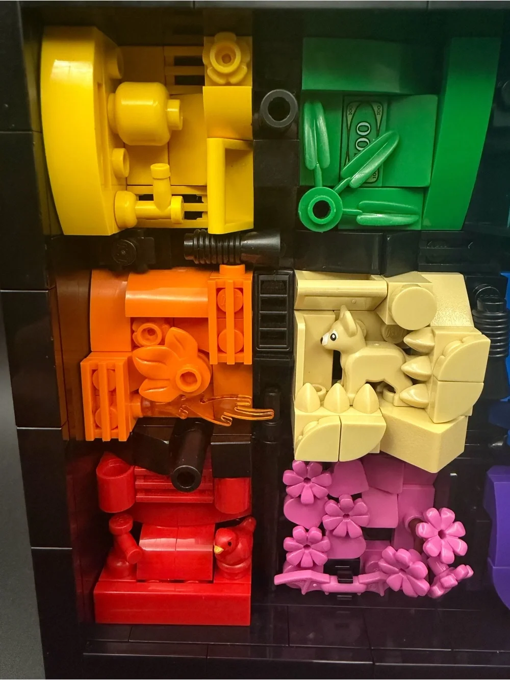 LEGO Rainbow Shadow Box Art
